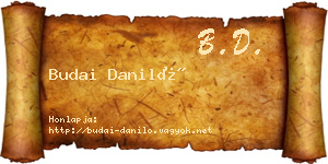 Budai Daniló névjegykártya